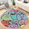 1pc Monster Creatures Office Round Area Rug, Under Office Chairs Bedroom Living Room Home Decor, Room Deco