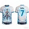 2026 Verão Dragon Ball Retro Camiseta Fitness Masculina Oversized Impressa em 3D Manga Curta Família Unissex Infantil Camisa Esportiva