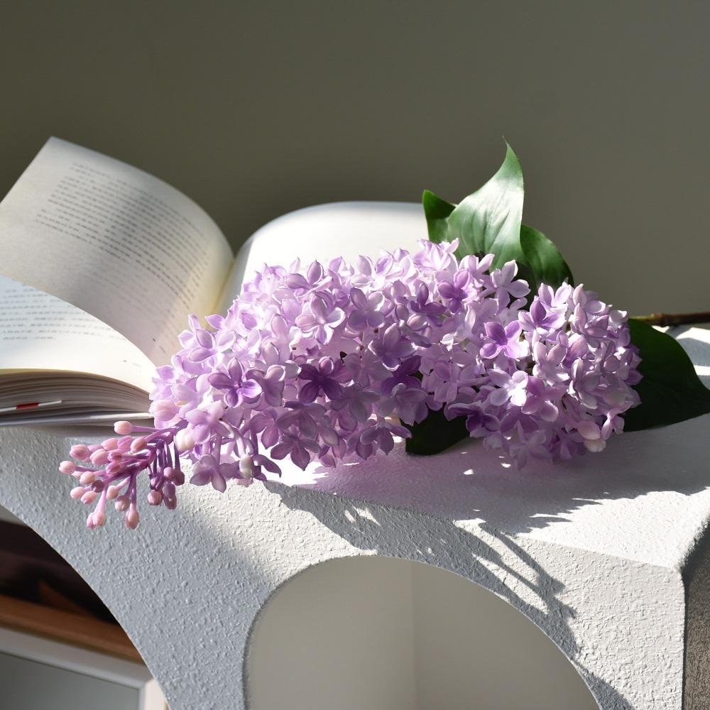 Pink Artificial Silicone Lilac Flower Purple 75 Cm Artificial Faux Plants Simulation Plastic Fake Flower Home Decor