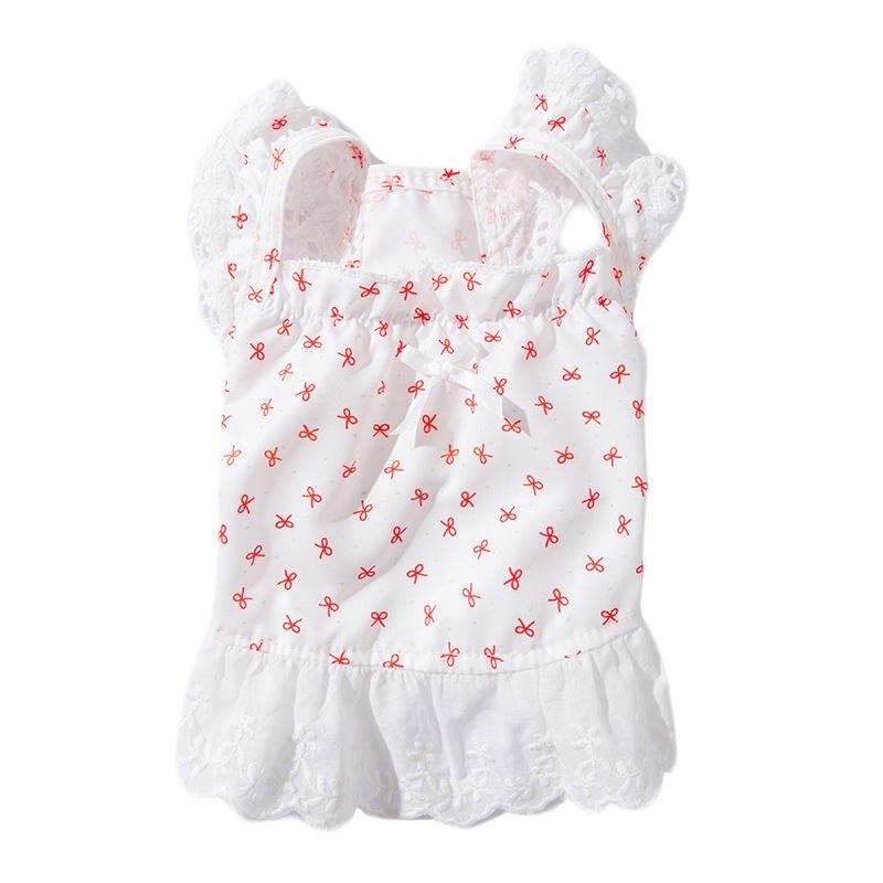 Full print butterfly suspender skirt puppy skirt summer dog outdoor travel breathable pet dog skirt clothes