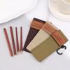 Folding Chopsticks Portable Dining Utensils Wood Chopsticks Set Reusable with Carry Pouch for Outdoors
