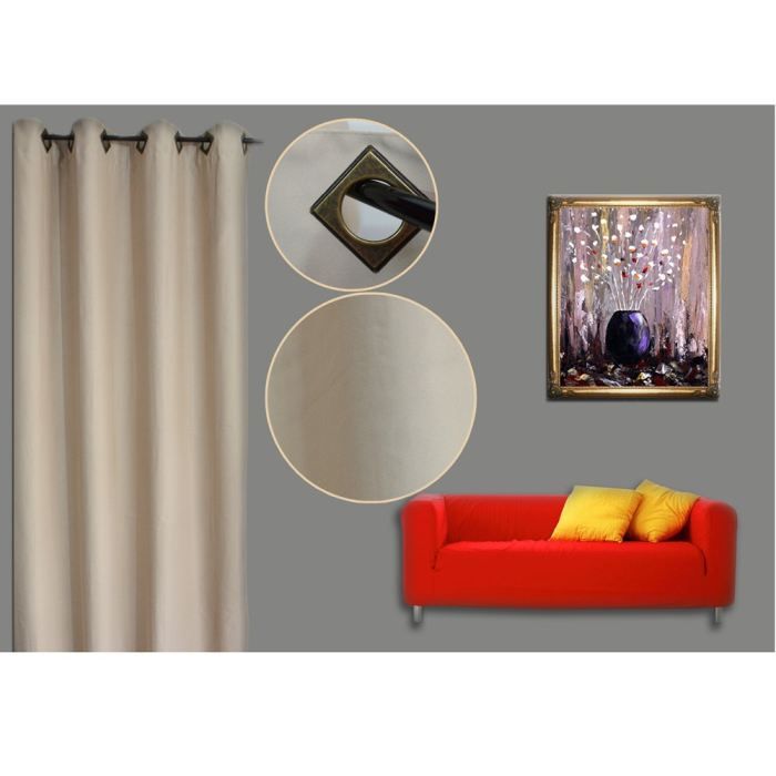 Paire de rideaux occultants ECRU 140x260cm