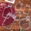 60/20 Pcs DIY Handmade Creative Bookmarks Glassware Stickers Plant Specimen Collection Cards Transparent Dried Flower Bookmarks