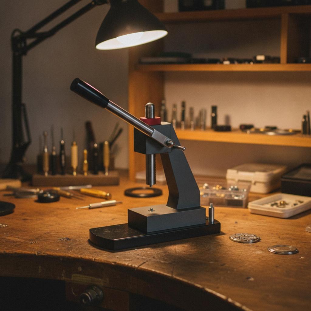 Watch Case Press with Lever Handle Heavy-Duty Bench-Style Tool