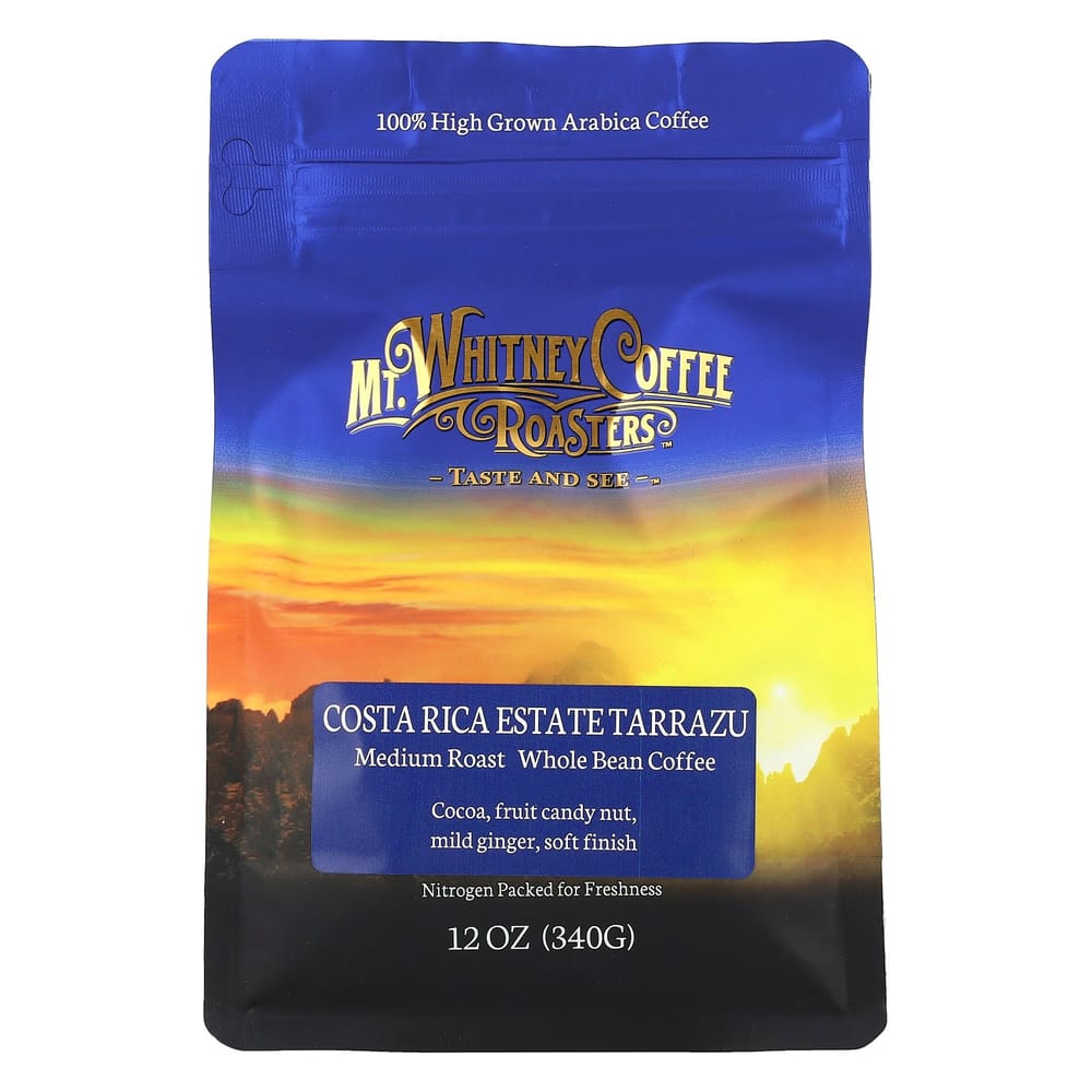 Mountain Whitney Coffee Roasters Costa Rica Estate Tarrazu Whole Bean Coffee Medium Roast 340g (12oz) 340g - 1 ea