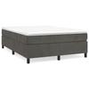 Maison Exclusive - Sommier à lattes de lit et matelas Gris foncé 140x200cm Velours