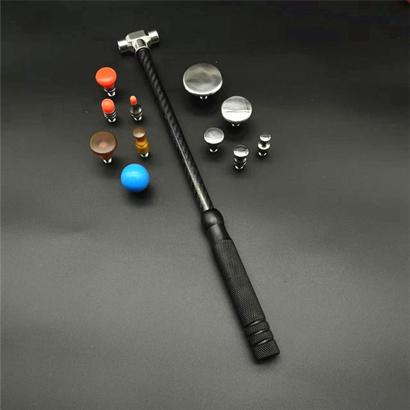 

Молоток для виправлення вм ятин автомобіля Молоток для ремонту кузова Ударний вирівнювальний молоток Змінний безслідовий інструмент для ремонту Метал Вуглецеве волокно чорний