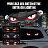 Car Dynamic Ambient Light 1/3Pcs Solar Demon Eye for Window, LED Devil Window Lamp with Suction Cup, Auto Windshield Cup