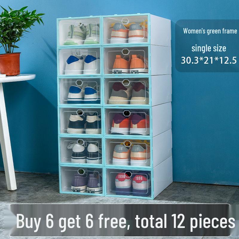 Foldable Transparent Shoe Box - Space-Saving, Dustproof & Moisture-Proof Storage Solution