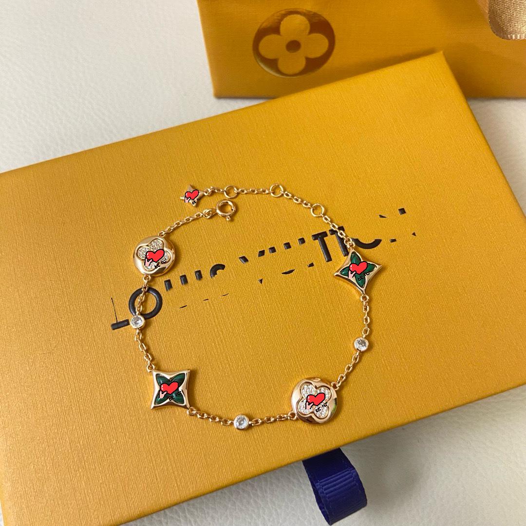 Женский модный браслет  Круглый ослик  Мини Четыре цветка Павлиний зеленый