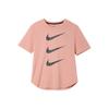 Logo Print Sports Crew Neck Short Sleeve T-Shirt Women Tops Pink DC4324-685
