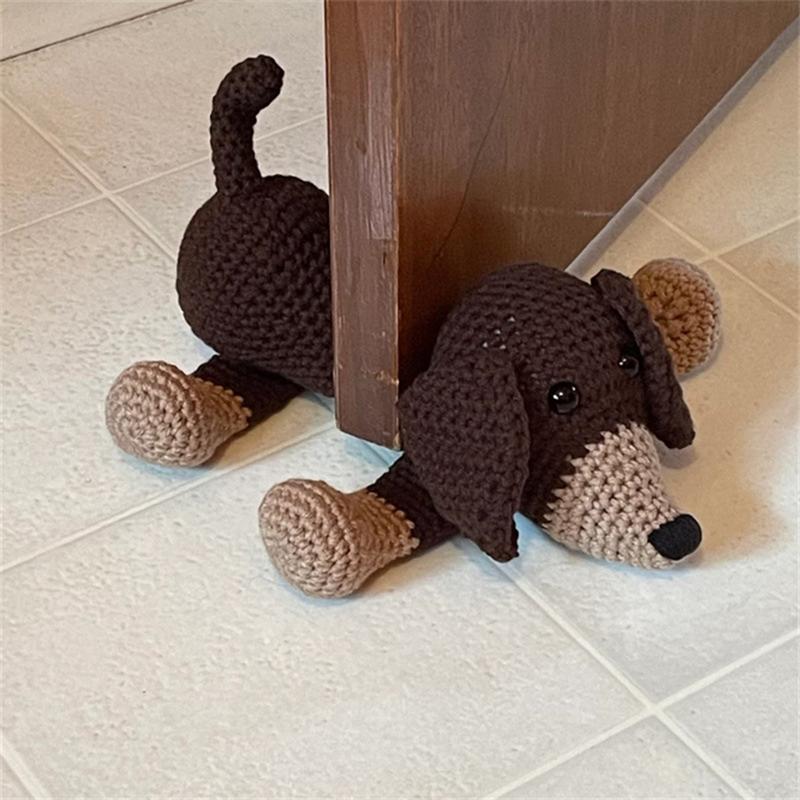 Funny Door Stopper Door Stoppers Cute Crochet Door Wedge Household Door Hardware Handmade Door Gear Windproof Floor Decorative