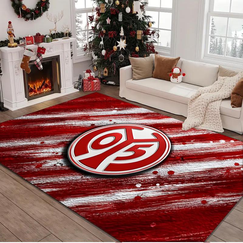 1PC rug Mainz Football Crest Carpet, Chair Rug,Area Rug for Office Bedroom living rooms bedroom, Doormat decor Christmas fan gifts