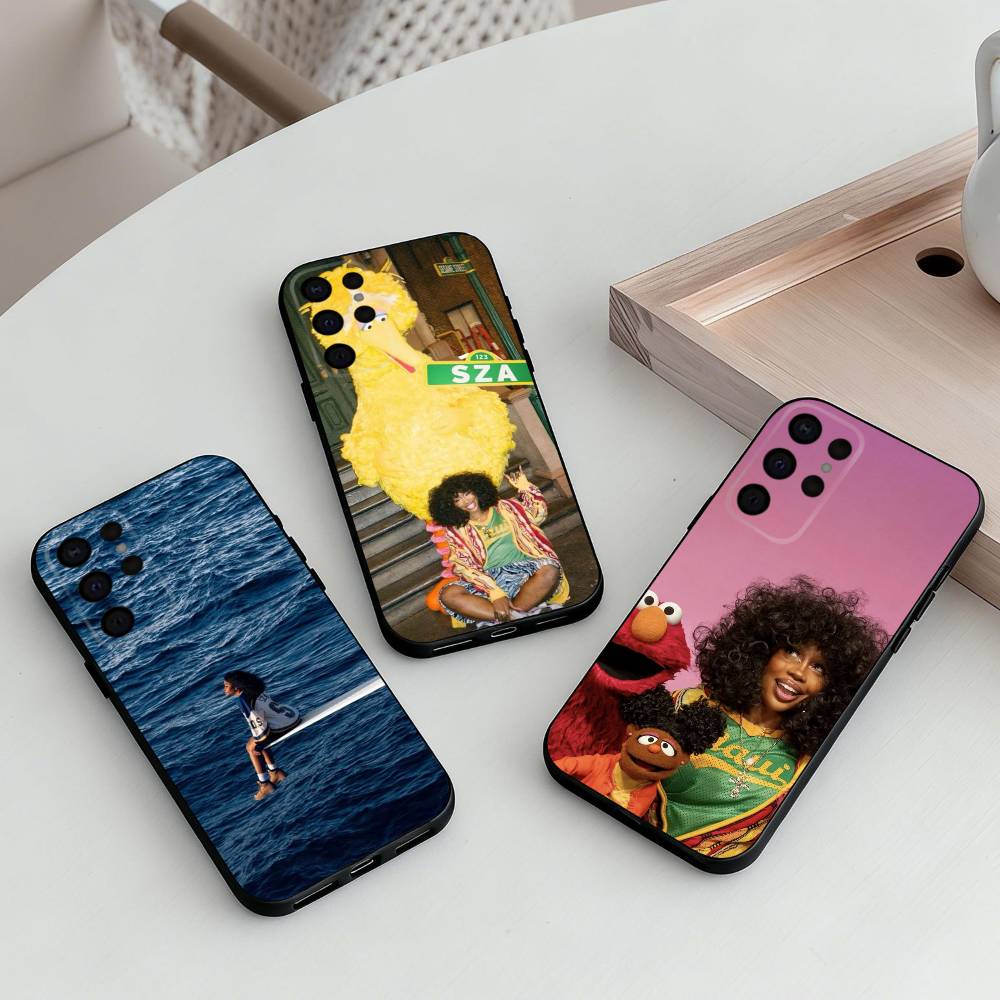Fashionable S-SZA-A Singer Phone Case For Samsung S25,S24,S21,S22,S23,S30,Ultra,S20,Plus,Others Soft Black Case