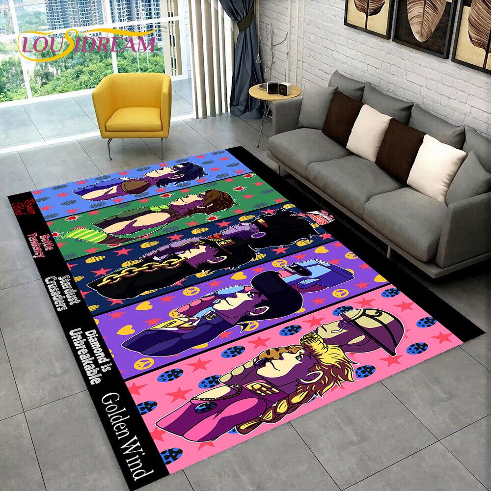 Anime Jojo's Bizarre Adventure  Area Rug,Carpet Rug for Living Room Bedroom Sofa Doormat Decoration, Kid Play Non-slip Floor Mat