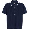 Brooks Brothers Damen Supima-Baumwolle Zopfmuster-Besatz Poloshirt