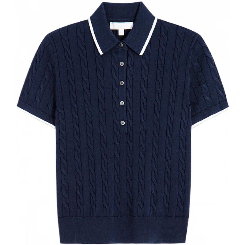 Женская рубашка поло Brooks Brothers из хлопка супима с кабельной отделкой M