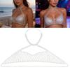 Eye Catching Mesh Body Chain With Glitters Rhinestones Backless Sleeveless Clubwear Suitable For Travel And Photo Props