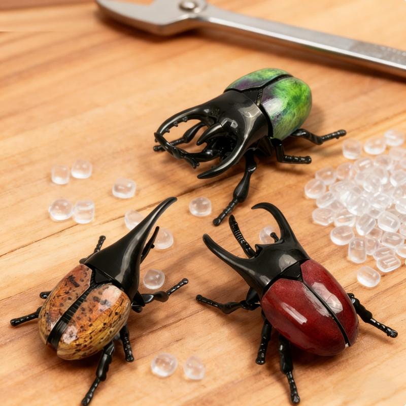 1/3Pcs Simulation Animals Home Desk Decoration Accessory Laser Dazzle Clockwork Big Beetle Model Unique Kids Gift Idea