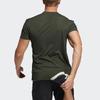 Adidas Three-Bar Logo Print Training Sports Short Sleeve Tee Men Tops Green GT7249