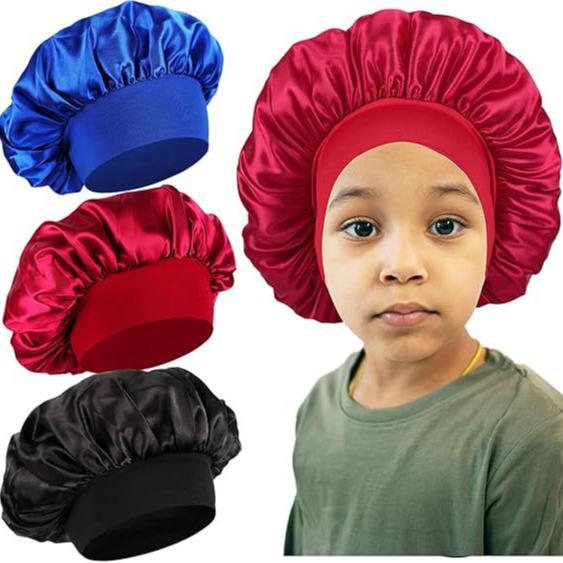 Kinder-Elastische Schlafhaube mit breiter Krempe – Baby-Kopfschutzhaube zum Baden und Schlafen