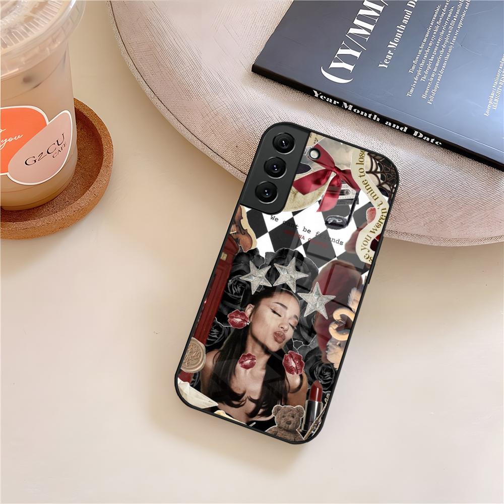 A- ArianaS G-GrandeES Phone Case Glass For Samsung Galaxy S26 S25 S23 S24 S21 S22 S20 Ultra Fe Plus A15 A14 Cover