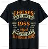 Decoraciones Vintage para el 60 Cumpleaños Hombre Divertida 1965 60 Camiseta de Cumpleaños Camisetas Gráficas Estampadas Personalizadas Camiseta Casual Hombre