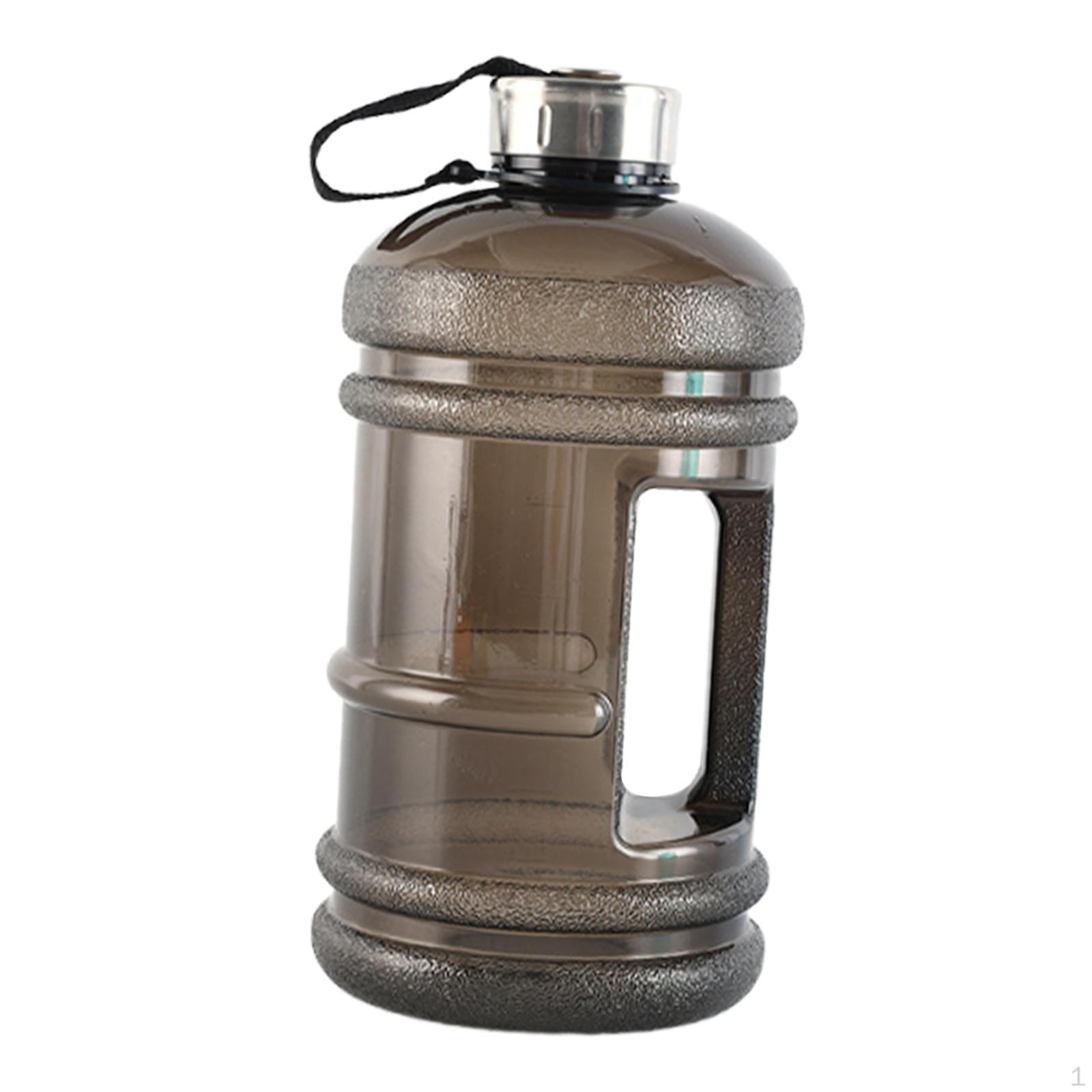 

Camping Bottle Gym Water 2.2L Wide Mouth Carry Handle Drinking Cup Jug for Running чёрный