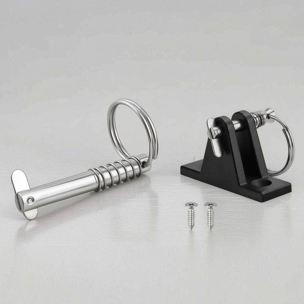 Quick Release Pin Marine 316 8x76mm Top Deck Hinge Easy Install Nylon Mount Canopy Dinghy Canoes