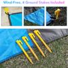 Beach Blanket Large Size 86.7 In * 70.9 In Outdoor Sandproof Picnic Blanket Nylon Beach Mat with 4 Stakes for Travel