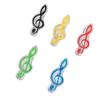 5PCS Mixed Color Piano Book Clips ABS Treble Clef Clips Music Page Clips  For Sheet Music Reading