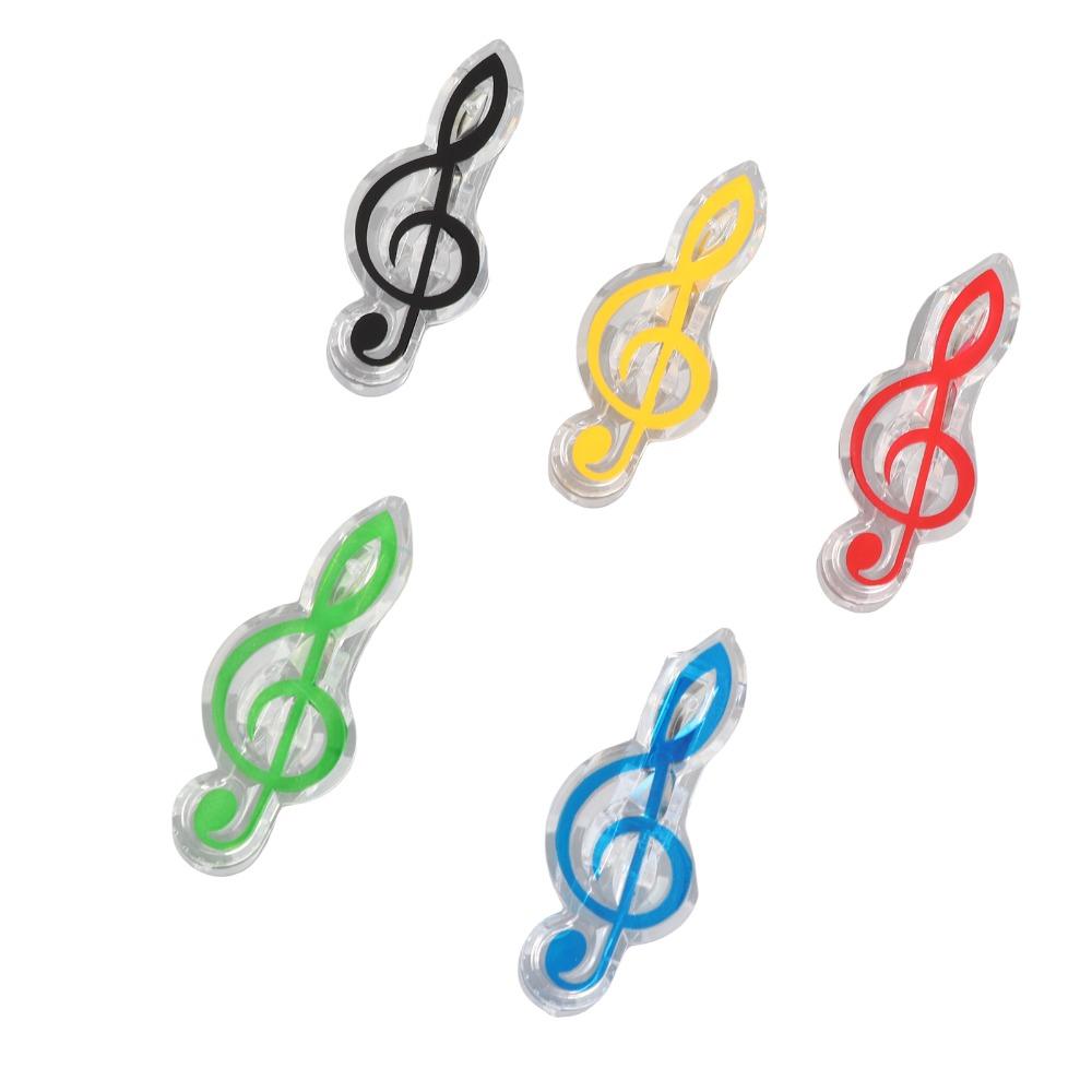 5PCS Mixed Color Piano Book Clips ABS Treble Clef Clips Music Page Clips For Sheet Music Reading