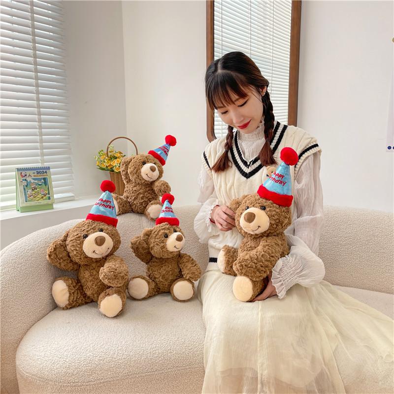 Birthday Bear Plush Toy Creative Top Hat Teddy Bear Girl Valentine's Day Birthday Gift Ragdoll
