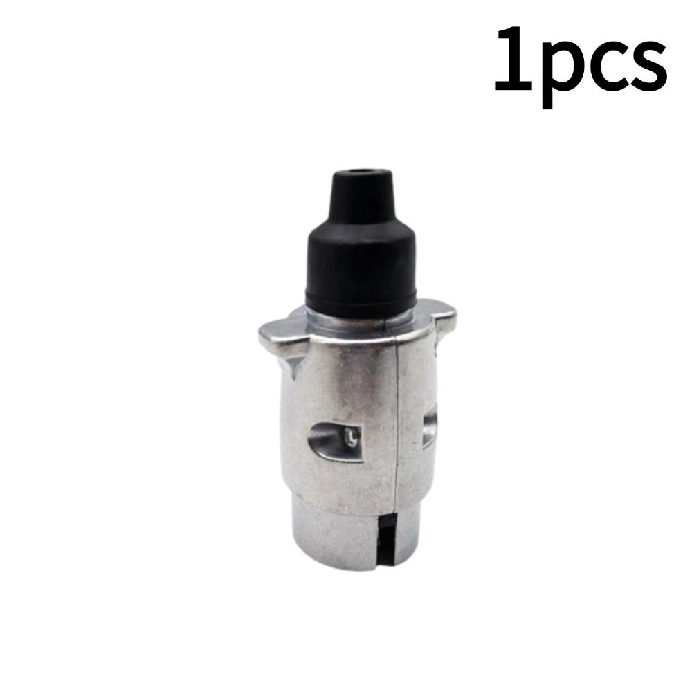 1/2/3pcs 12V 7 Pin Trailer Plug Socket Durable 7 Pin Aluminium Alloy Plug Trailer Truck Towing Electrics 12V Connector EU Plug