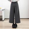 Women's Solid High-Waist Wide-Leg Pants