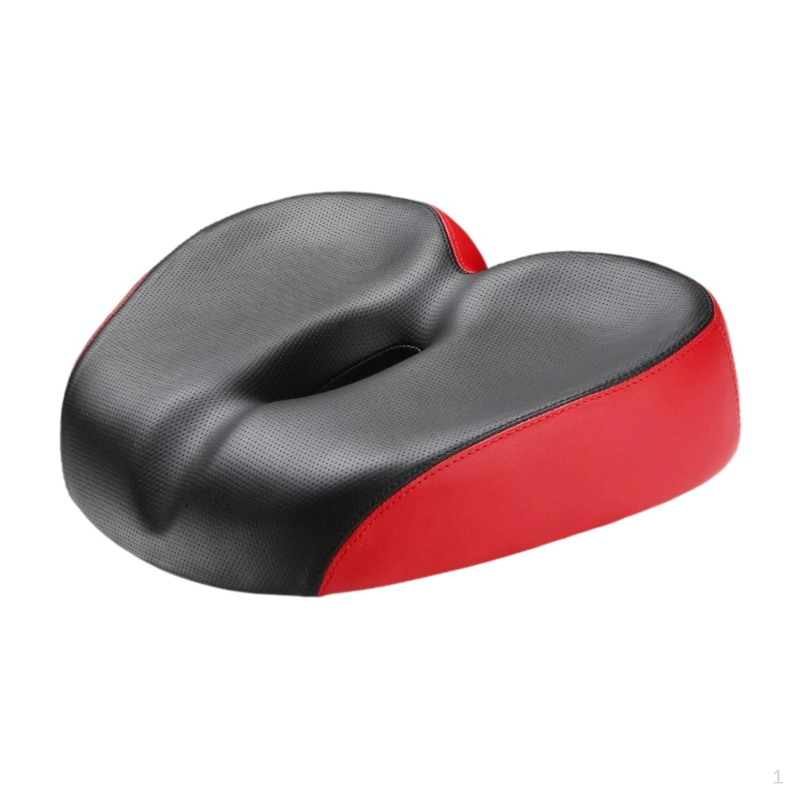 

Велосипедное седло для велосипеда, кожаное сиденье из искусственной кожи, элегантное, широкое, утолщенное, амортизирующее, горное красный