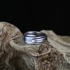 Retro Overlapping Bridges Ring For Men Silver Color Punk Gothic Open Ring Handmade Designer Jewelry Unisex Accessoriess Gift