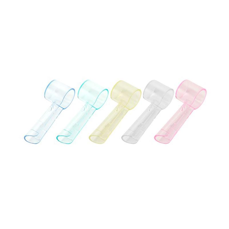 2Pcs Round Electric Toothbrush Head Protective Cover Tooth Brush Heads Lids Stand Holder Keep Clean Dustproof Travel Case