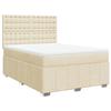 VidaXL Sommier à lattes de lit avec matelas Crème 160x200 cm Tissu 3294038