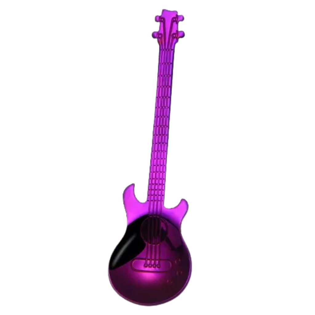 Guitar Coffee Spoon Stainless Steel Dessert Ice Cream Spoon Tea Spoon Coffee Accessories Rainbow Flatware Drinking Tools