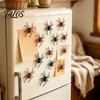 Magnetic Spider Decor 2/4/8Pcs 3D Refrigerator Magnet, Lifelike Decorative Magnet for Metal Surfaces, Creepy Halloween Party Decorations