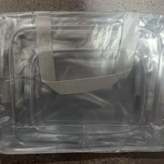 Clear PVC Toiletry and Makeup Bag Set (3-Pack) - Waterproof Storage for Beach Toys (Large)