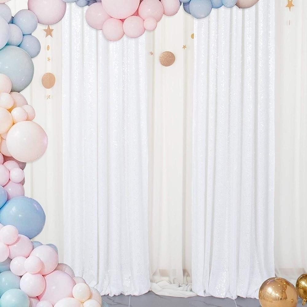 Colorful Sequin Backdrop Curtain Polyester Funny Sparkly Sequin Backdrop Decorative Photography Background Birthday Party