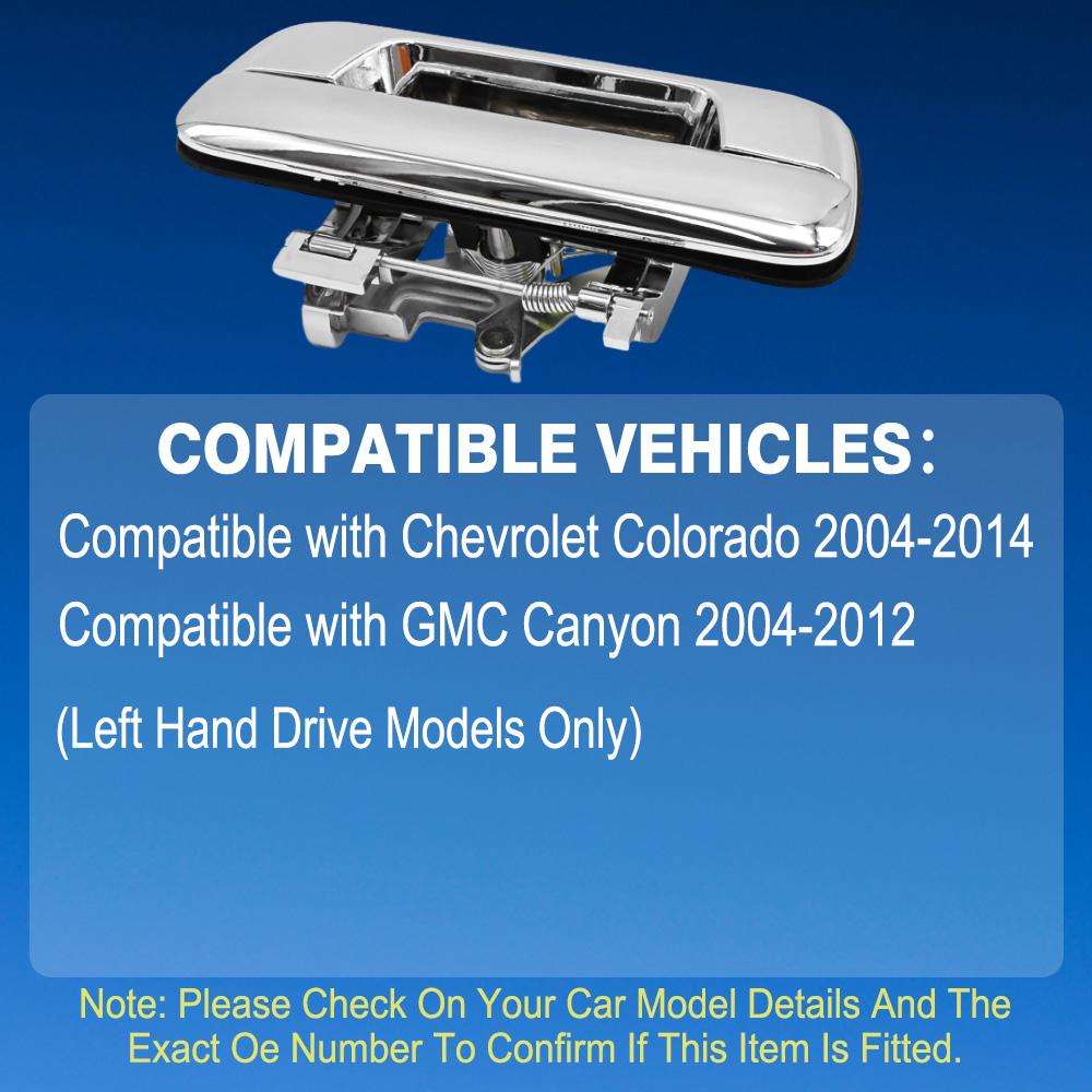 Chrome/Black Car Rear Tailgate Trunk Handle for Chevrolet Colorado 2004-2014 GMC Canyon 2004-2012 97319415