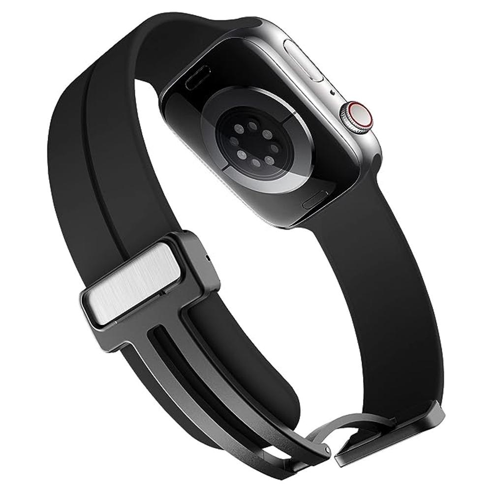 Silicone Strap For Apple watch 11 Band 46mm 45mm 44mm 41mm 49mm 42mm Magnetic Bracelet correa iWatch Series 9 8 10 7 SE 6 Ultra