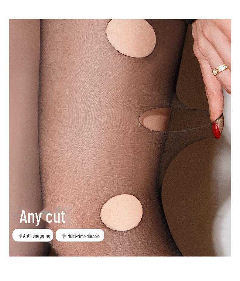 Red Pepper Ultra-Thin 5D Velvet Stockings with Wear-Resistant Butterfly Crotch & Arbitrary Cut.
