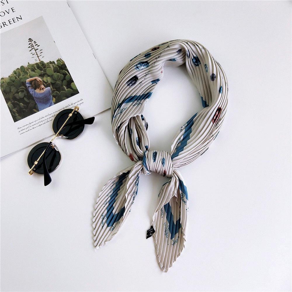 Decorative Simple Texture Silk Scarf Women'S New Style Spring And Autumn Summer Fashion Versatile Headscarf Work Scarf