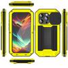 iPhone 15 Pro Max Case, R-JUST CamShield Slide, Rugged, Yellow/Black