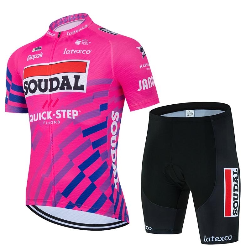 

2026 NEW Quick Step Sports Set Men s Cycling Shorts MTB Clothing Bike Bib Cycling Jersey Suit Summer Uniform Quick Dry Asian size-S