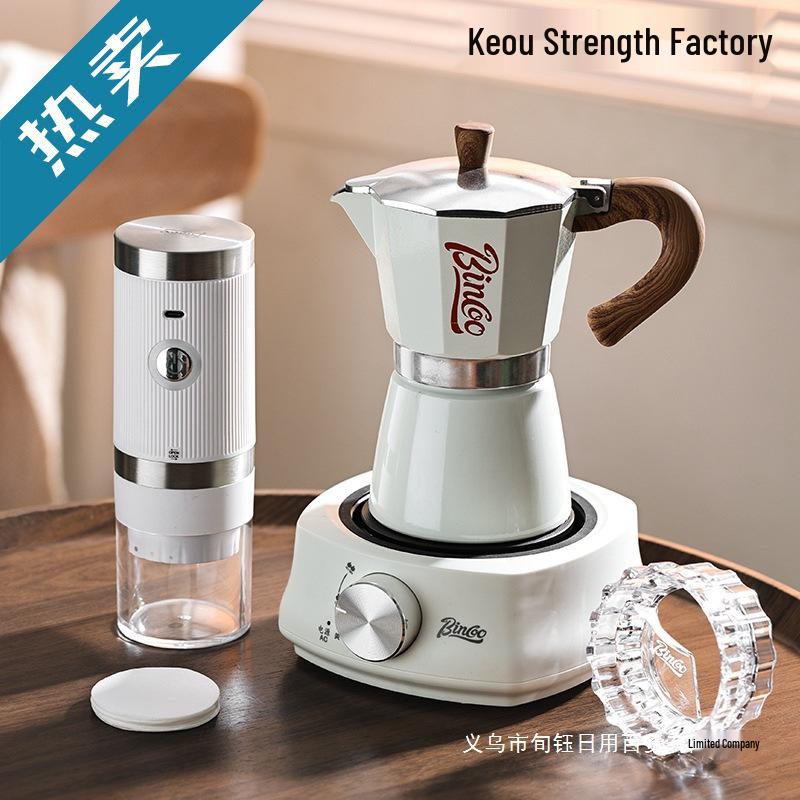 Bincoo Elektrický moka konvička Espresso kávovar - Malý italský kávovar pro domácnost